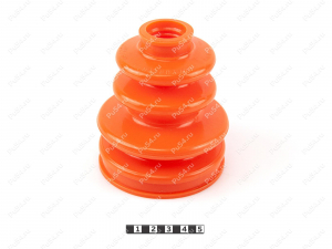 CV-joint dust boot, Product Code 1-05-413, Polyurethane, PU54/E72/red, Image №1