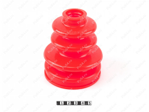 CV-joint dust boot, Product Code 1-05-413, Polyurethane, PU54/E72/red, Image №2
