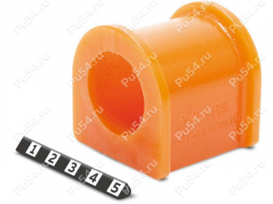 Stabilizer bushing, front suspension, ID = 27.5 mm, Product Code 9-01-108, Polyurethane, PU54/M71/orange, Image №1