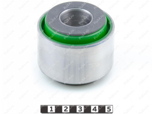 Trailing arm silent block, rear suspension, pressed-in, Product Code 16-06-1291, Polyurethane, PU54/M80/green, Image №1