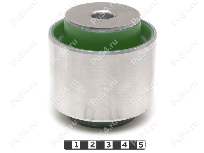 Trailing arm silent block, rear suspension, body, pressed-in, Product Code 12-06-20861, Polyurethane, PU54/M80/green, Image №1