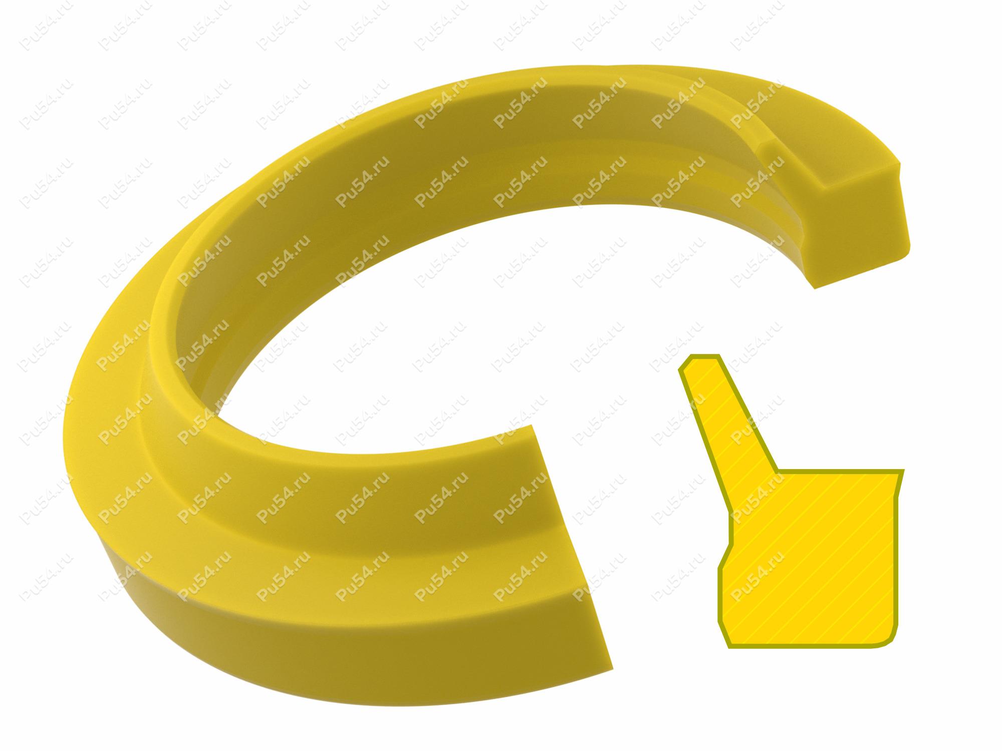Грязесъемник 230х245х16 аналог PU6 MERKEL 24266428, Product Code 70-02-2067, Polyurethane, PU54/M95/желтый, Image №1
