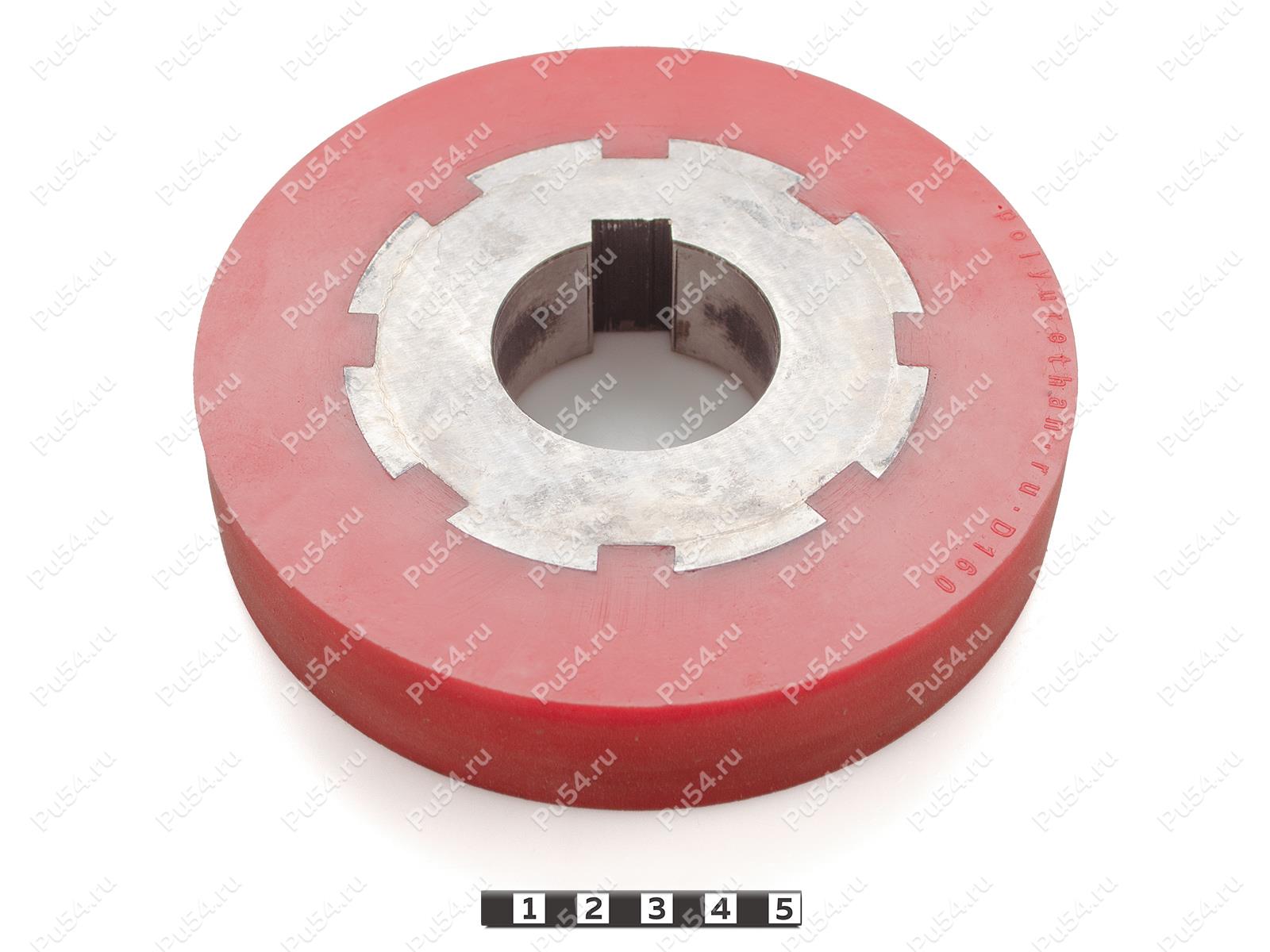 Ролик опорный D 150 x d 100 x h 30 (восстановление), Product Code 333-01-1070, Polyurethane, PU54/K65/красный, Image №1