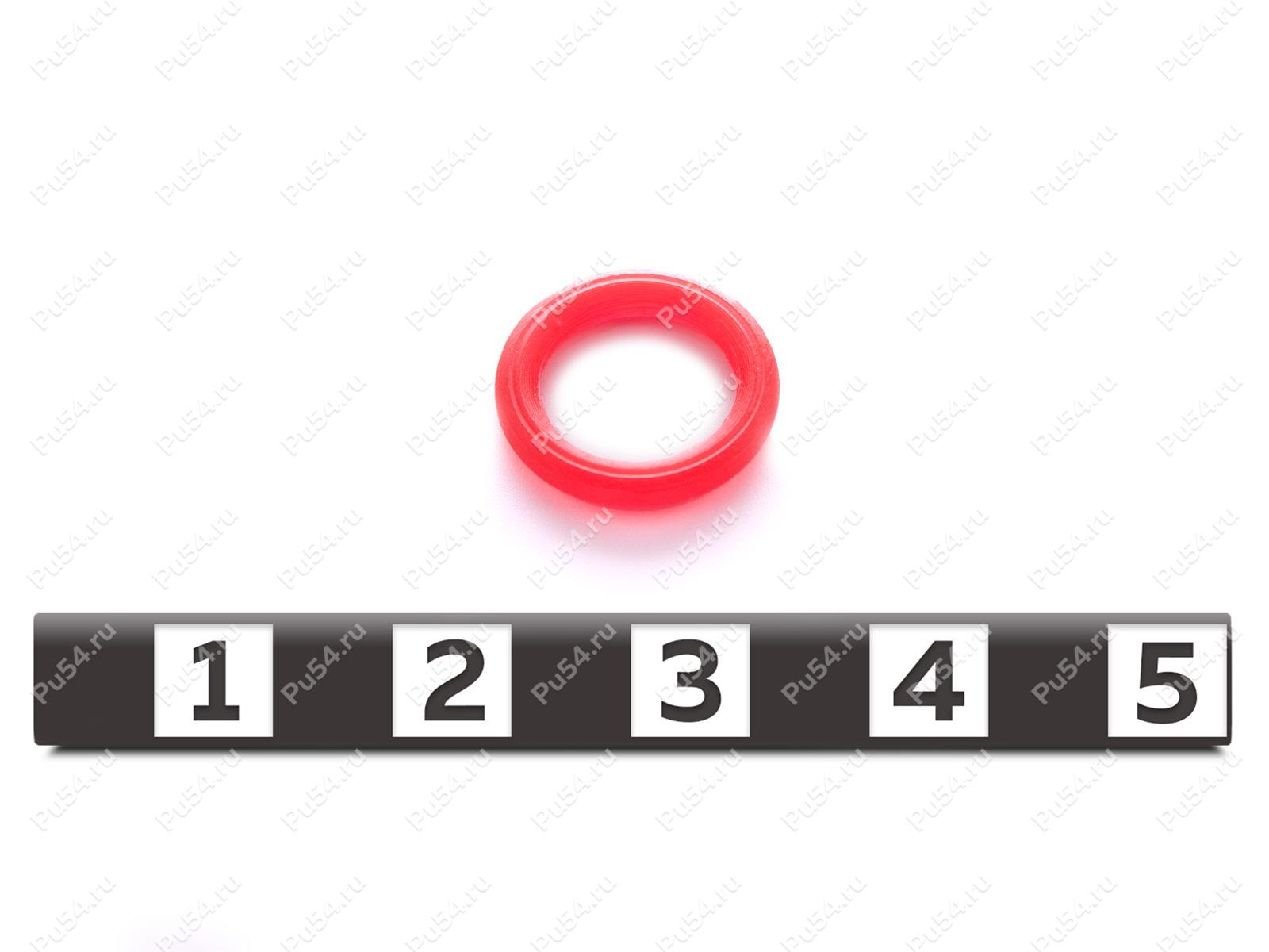 Уплотнение для быстрого съема для воды № 5 12,8*8,8*2, Product Code 33-78-162, Polyurethane, PU54/M92/красный, Image №1