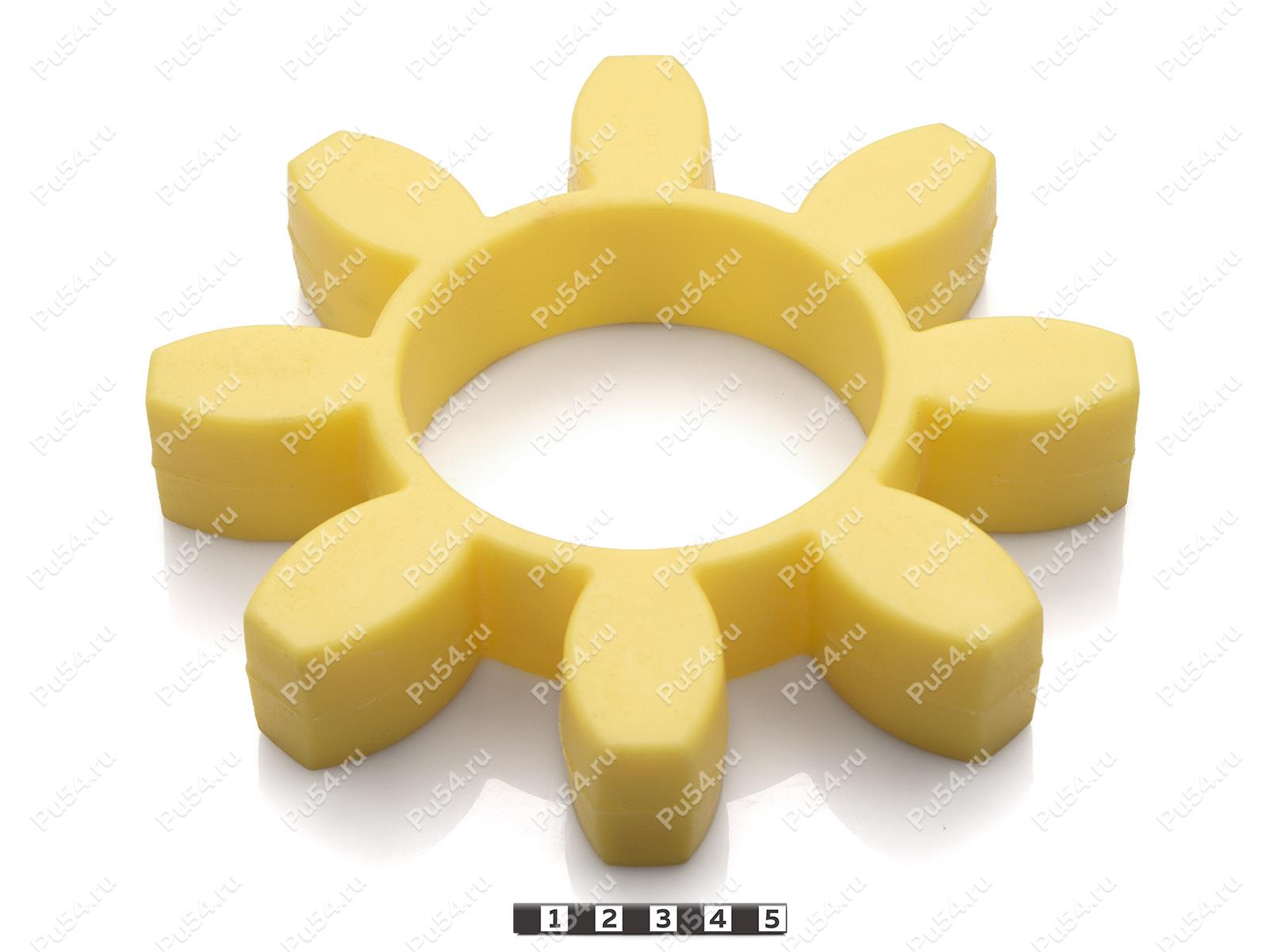 Вставка упругой муфты эластичная (звездочка) D 200 x d 98,5 x H 35, Product Code 33-01-1531, Polyurethane, PU54/M95/желтый, Image №1