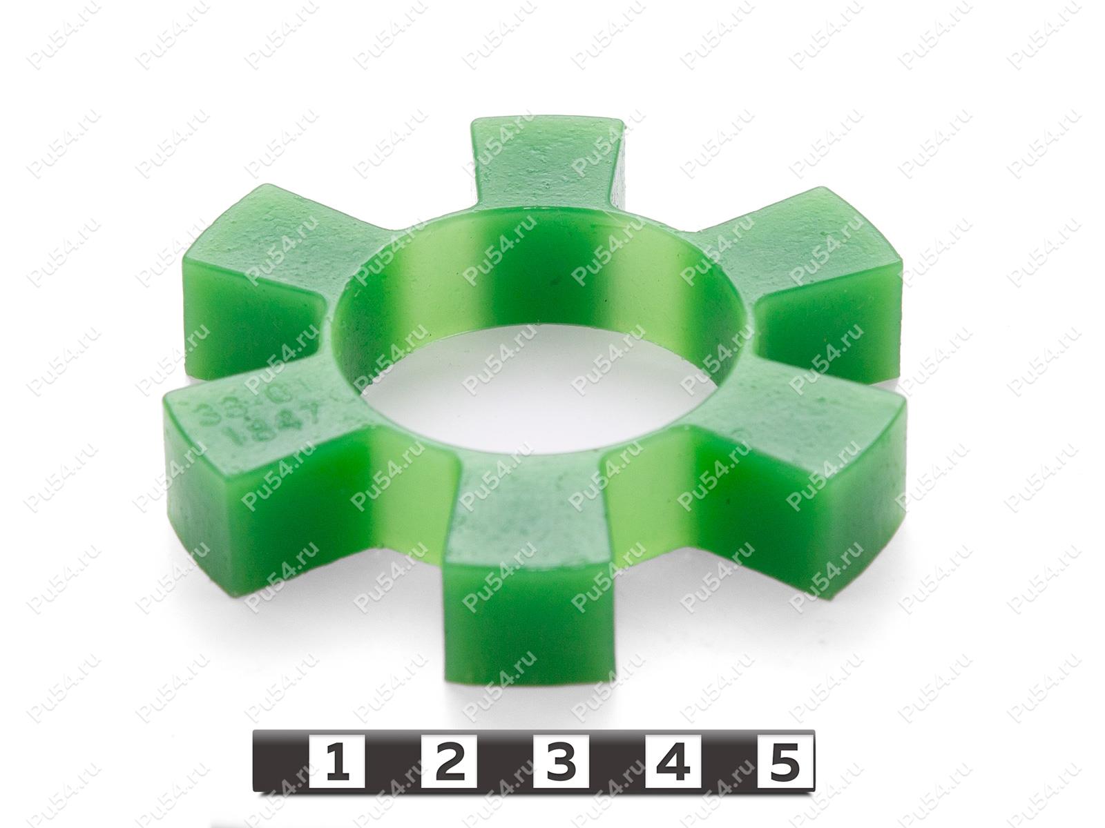Вставка упругой муфты D75 х d40 х H14, Product Code 33-01-1847, Polyurethane, PU54/M80/зеленый, Image №1