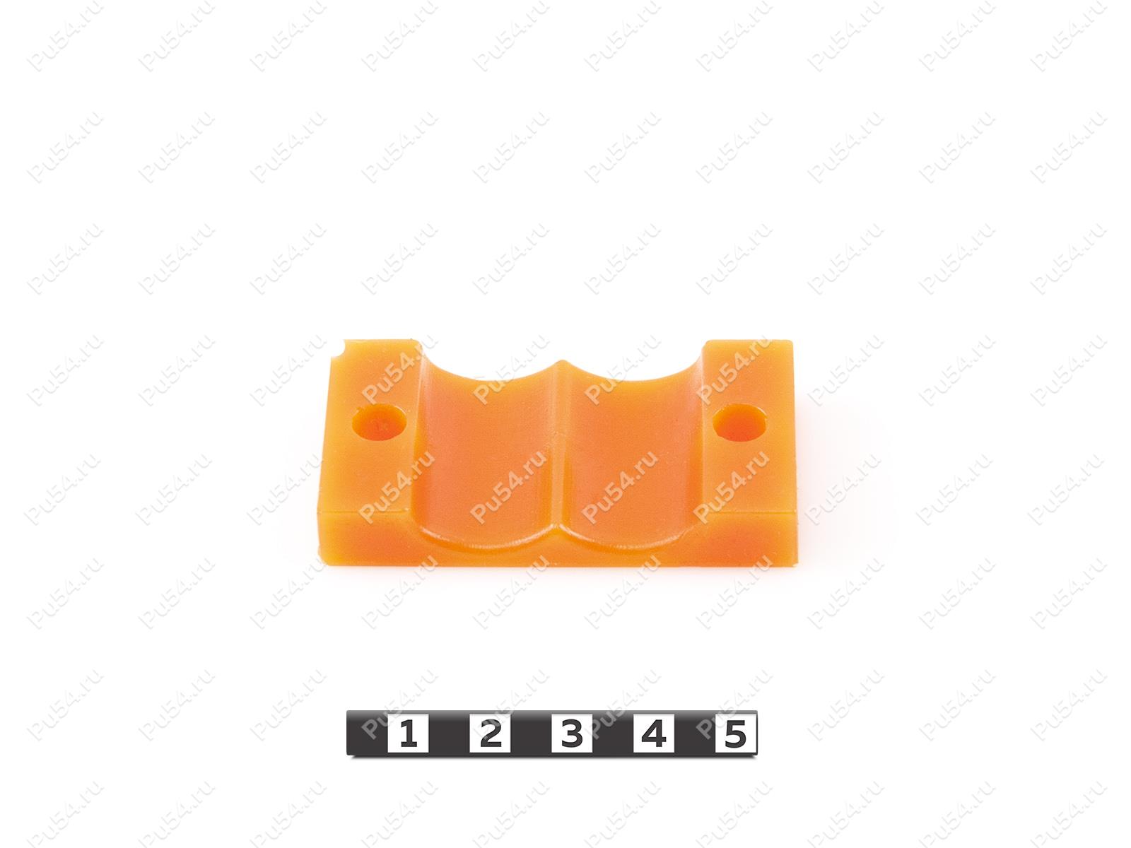 Pipeline bracket (2 seats) for pipeline diameter - 24, Product Code 33-01-597, Polyurethane, black, Image №1