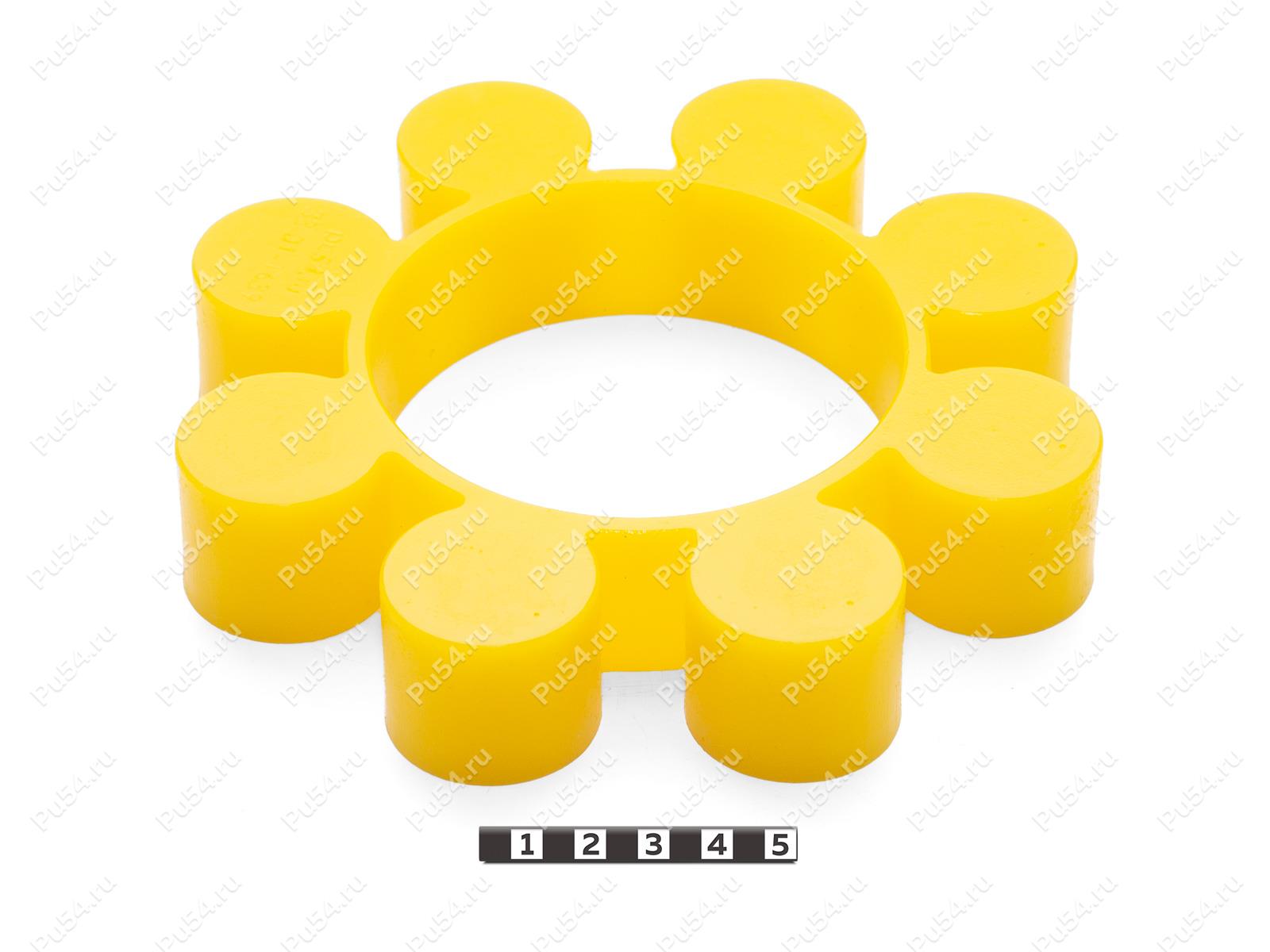 Вставка упругой муфты эластичная (звездочка) D166 x d 92 x H 30 мм., Product Code 33-01-1639, Polyurethane, PU54/M95/желтый, Image №1