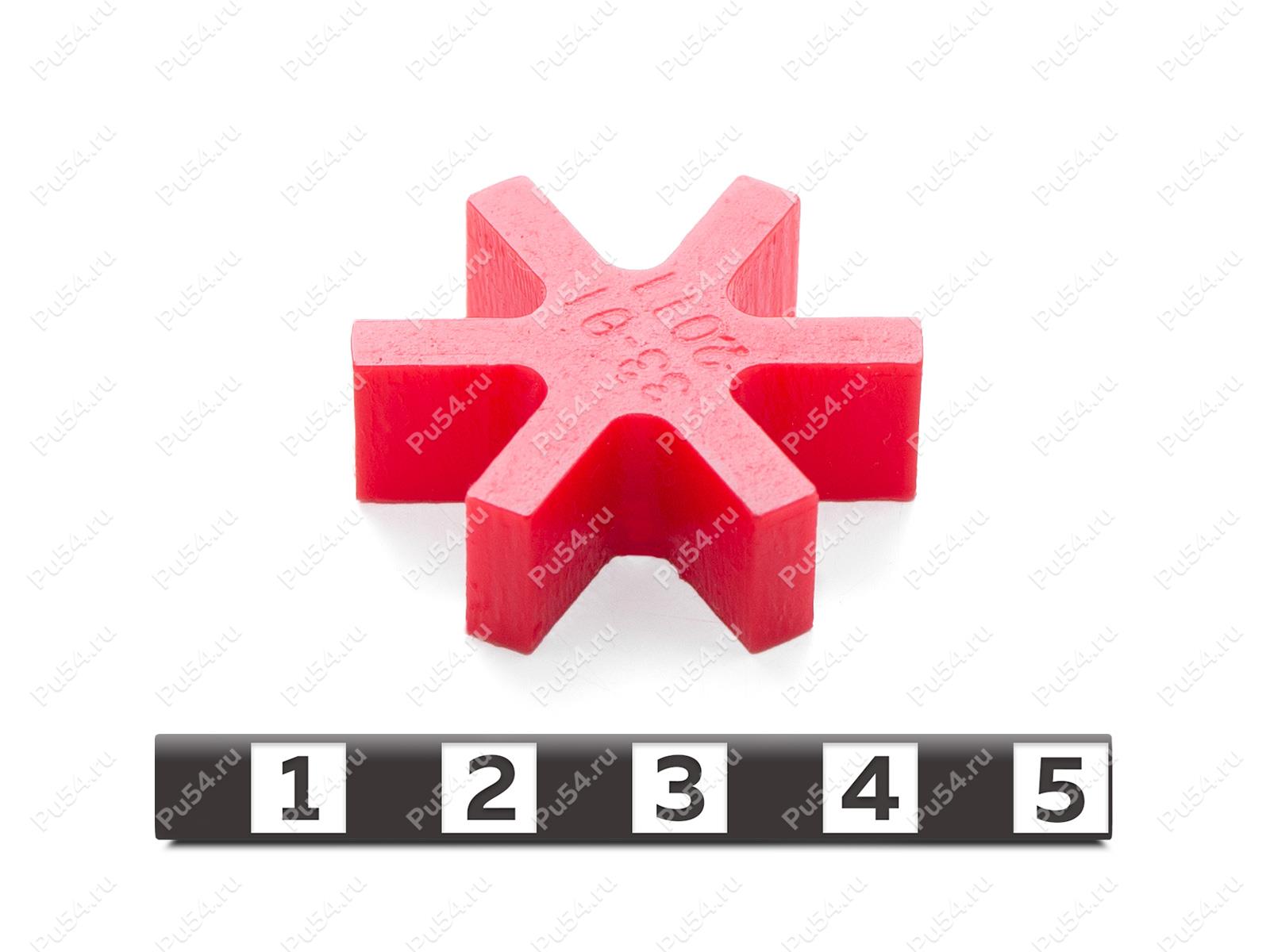 Вставка упругой муфты D31 x d12 x H10, Product Code 33-01-2011, Polyurethane, PU54/M92/красный, Image №1