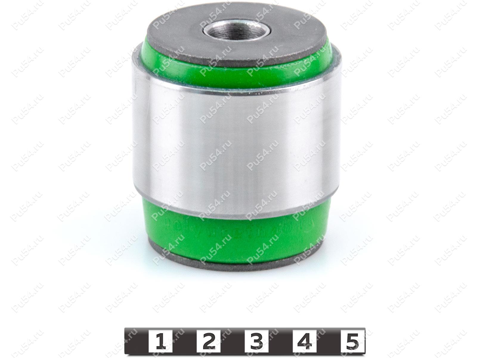 Lower control arm inner silent block, rear suspension, pressed-in, Product Code 22-06-28761, Polyurethane, PU54/M80/green, Image №1