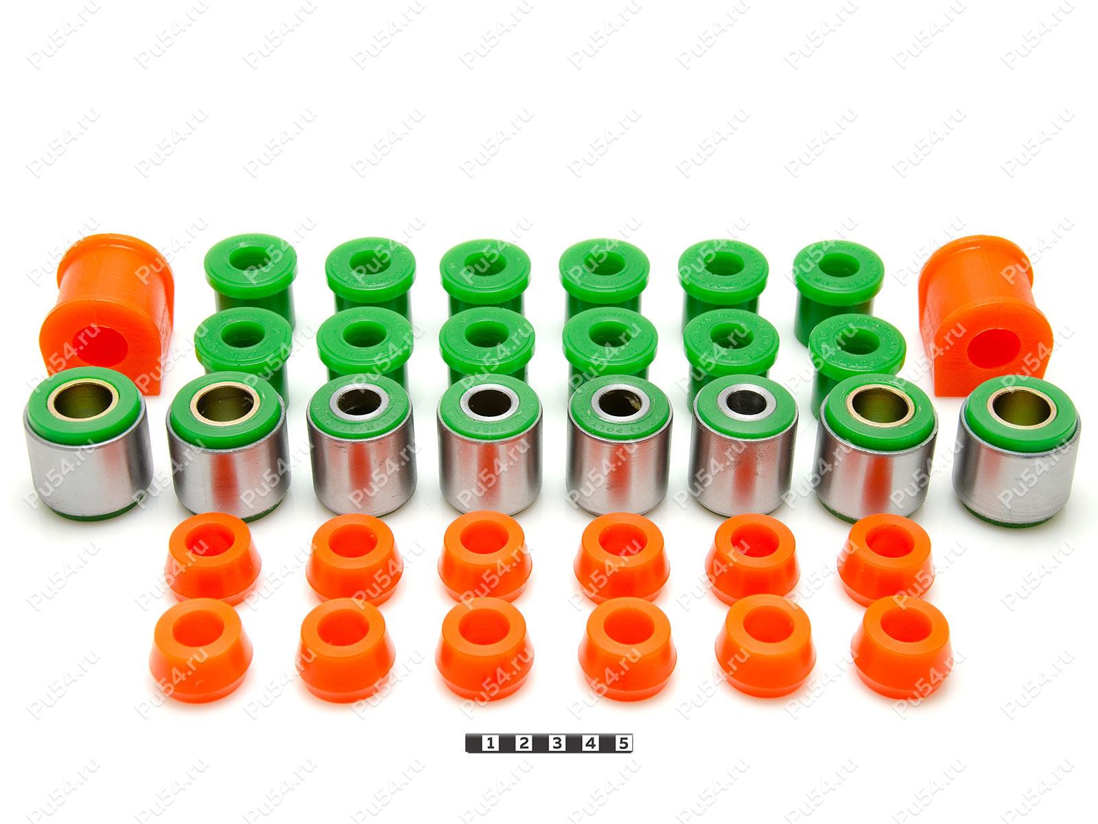 Silent blocks set for MOSKVICH 412 - MOSKVCIH 2140, Product Code 27-21-001, Polyurethane, Image №1
