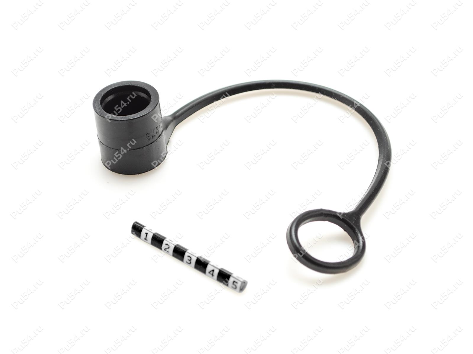 Заглушка БРС D1 20 х D2 22 х H1 19,5 х L 180, Product Code 0-00-978, Polyurethane, PU54/M80/черный, Image №1