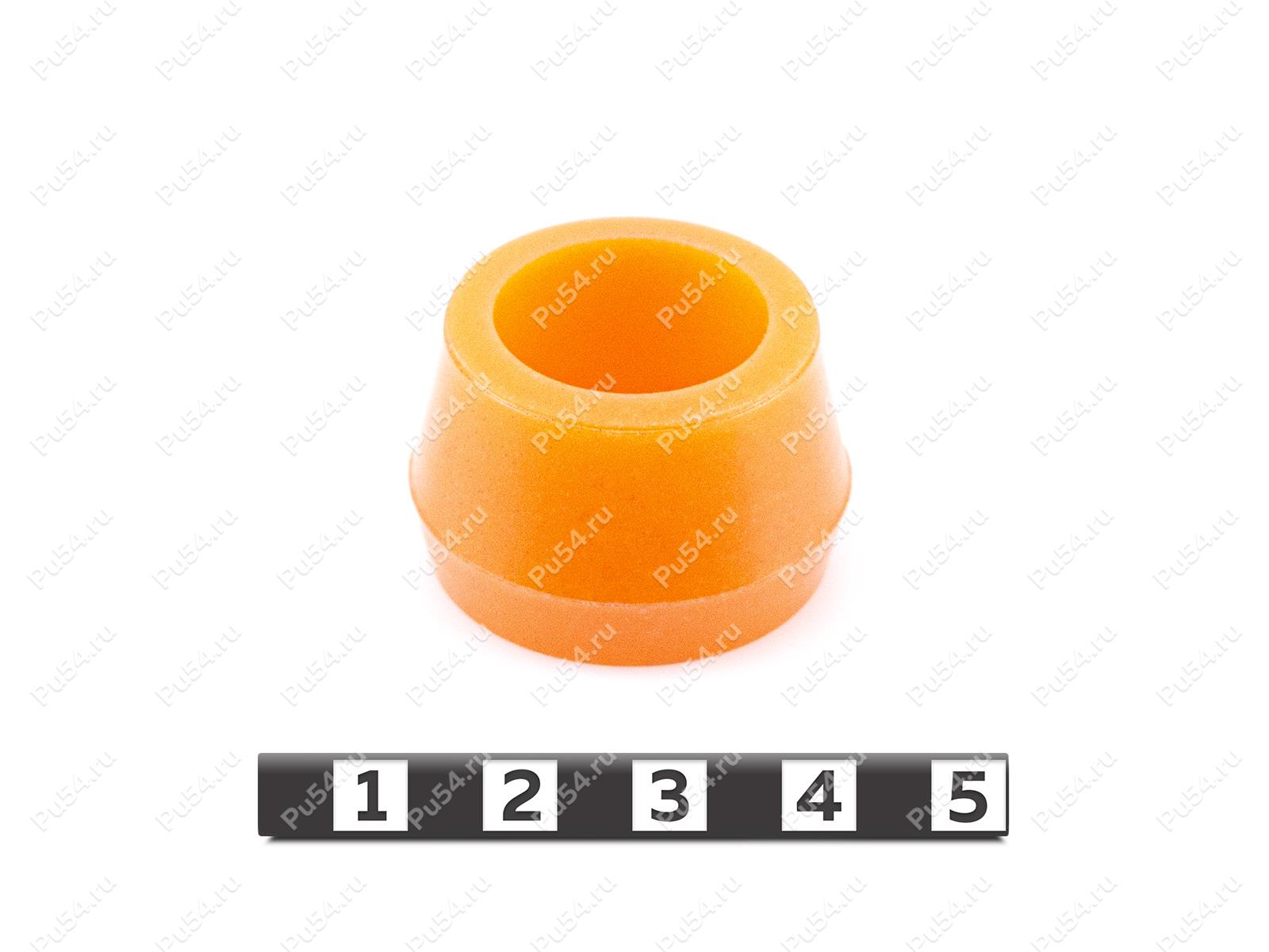 Shock absorber bushing, ID = 19 mm, Product Code 0-03-014, Polyurethane, PU54/M72/оранжевый, Image №1