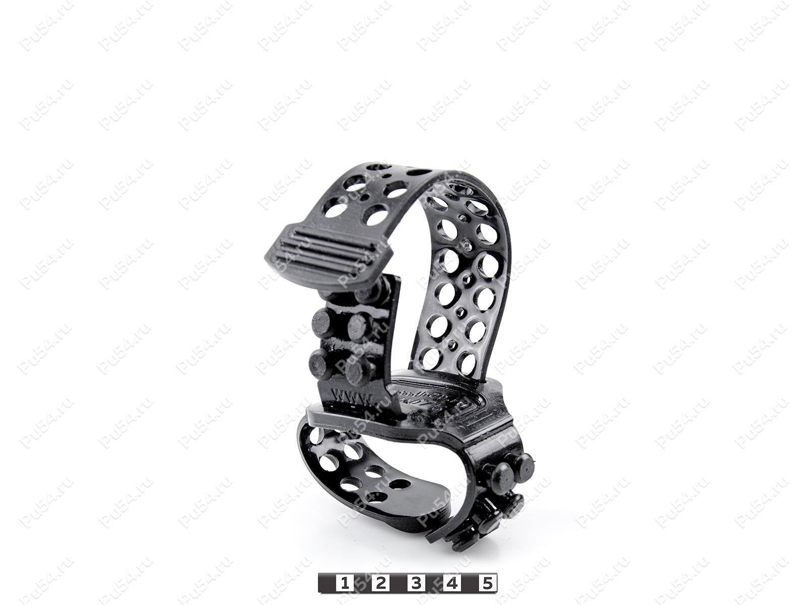 Fastening to the pipe "Double Extreme", 27-56 (transverse fixation), Product Code 33-20-730, Polyurethane, black, Image №1