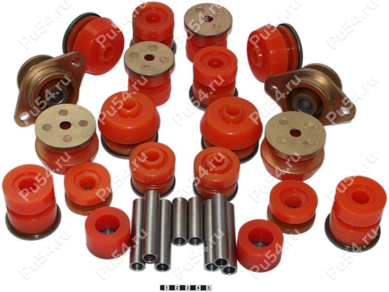 Body mounts full set, Toyota Land Cruiser Prado 95,  04.1996- 06.1999, Product Code 1-21-701, Polyurethane, Image №1