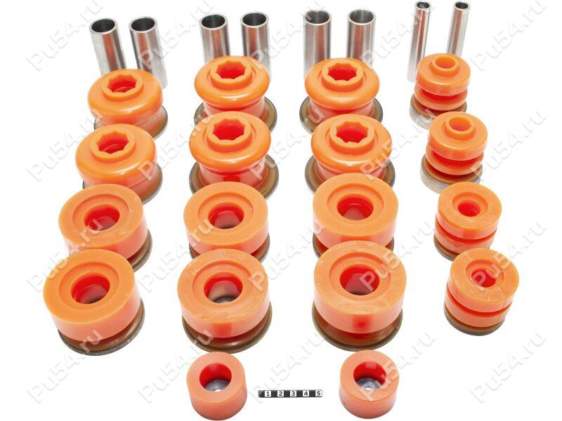 Body mounts full set, Toyota Land Cruiser Prado 120, Lexus GX470, Product Code 1-21-704, Polyurethane, Image №1