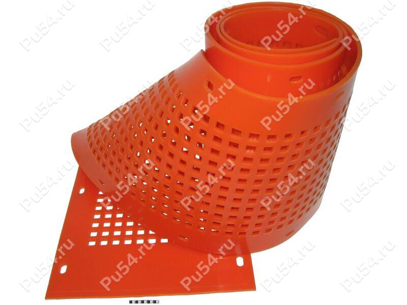 Screen for screening machine (flexible), Product Code 37-10-013, Polyurethane, PU54/M71/orange, Image №1