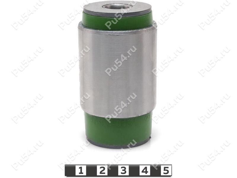 Low control arm silent block, rear suspension (hub), pressed-in, Product Code 13-06-0131, Polyurethane, PU54/M80/green, Image №1
