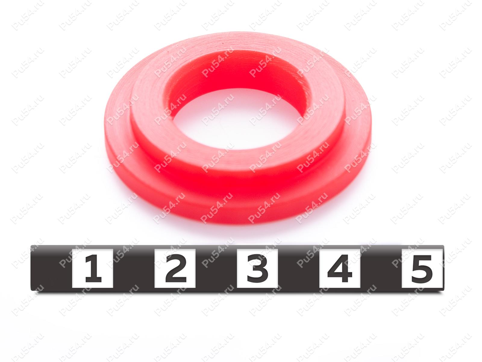 Манжет прижима горла преформы А-3000 35/28*18*6/3, Product Code 33-78-152, Polyurethane, PU54/M92/красный, Image №1