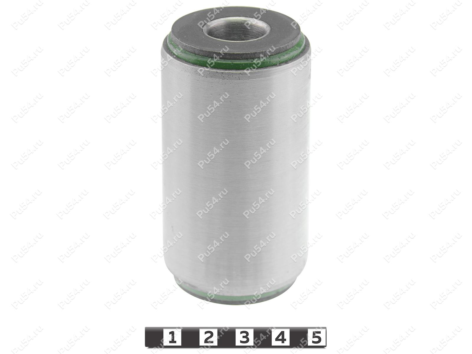 Spring silent block, pressed-in (OD=42 mm, ID=16 mm, L=81 mm), Product Code 5-06-5861, Polyurethane, PU54/M80/зеленый, Image №1