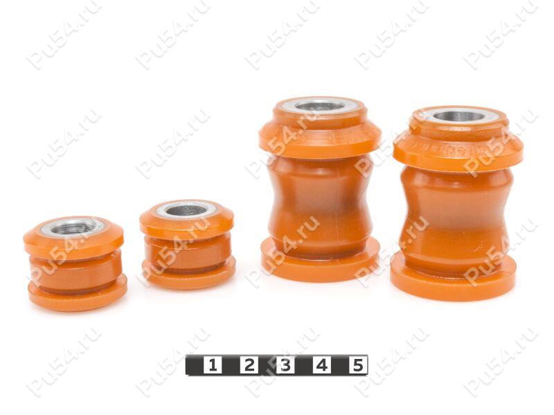 Steering rack silent blocks set (4 pcs), Product Code 2-20-101, Polyurethane, PU54/M71/orange, Image №1