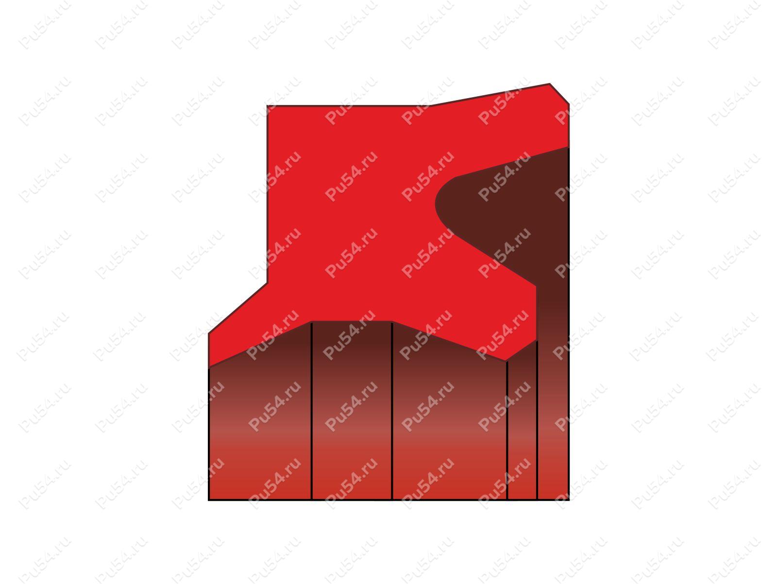Грязесъемник 6х10,8х8x4 аналог BWA, Product Code 70-02-002529, Polyurethane, PU54/M92/красный, Image №1