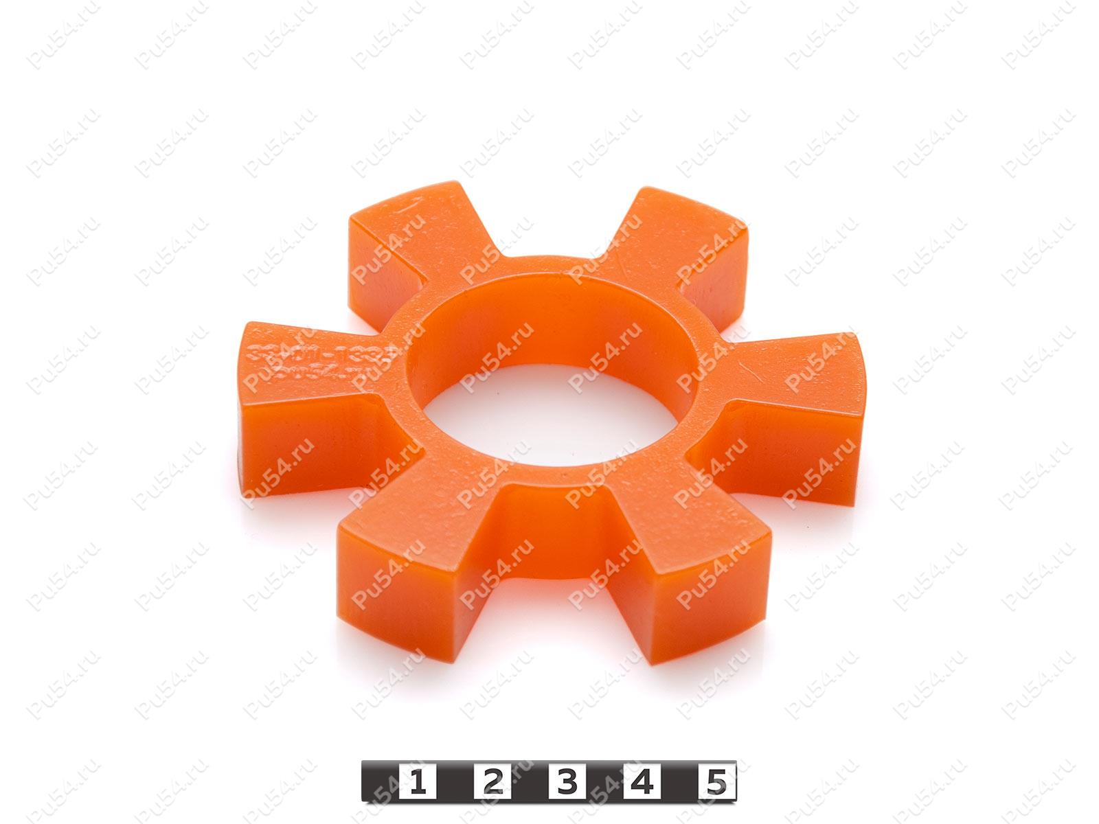 Вставка упругой муфты эластичная (звездочка) 93*43*18, Product Code 33-01-1335, Polyurethane, PU54i/K72/темно-оранжевый, Image №1