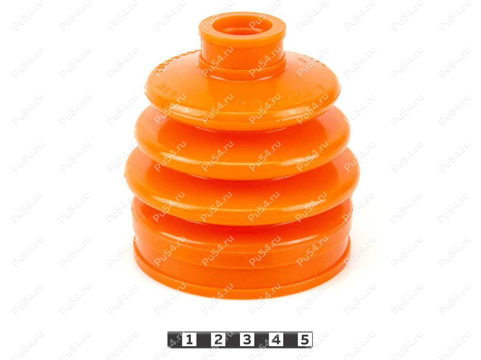 CV-joint dust boot (outer), front suspension, Product Code 4-05-005, Polyurethane, PU54/M71/orange, Image №1