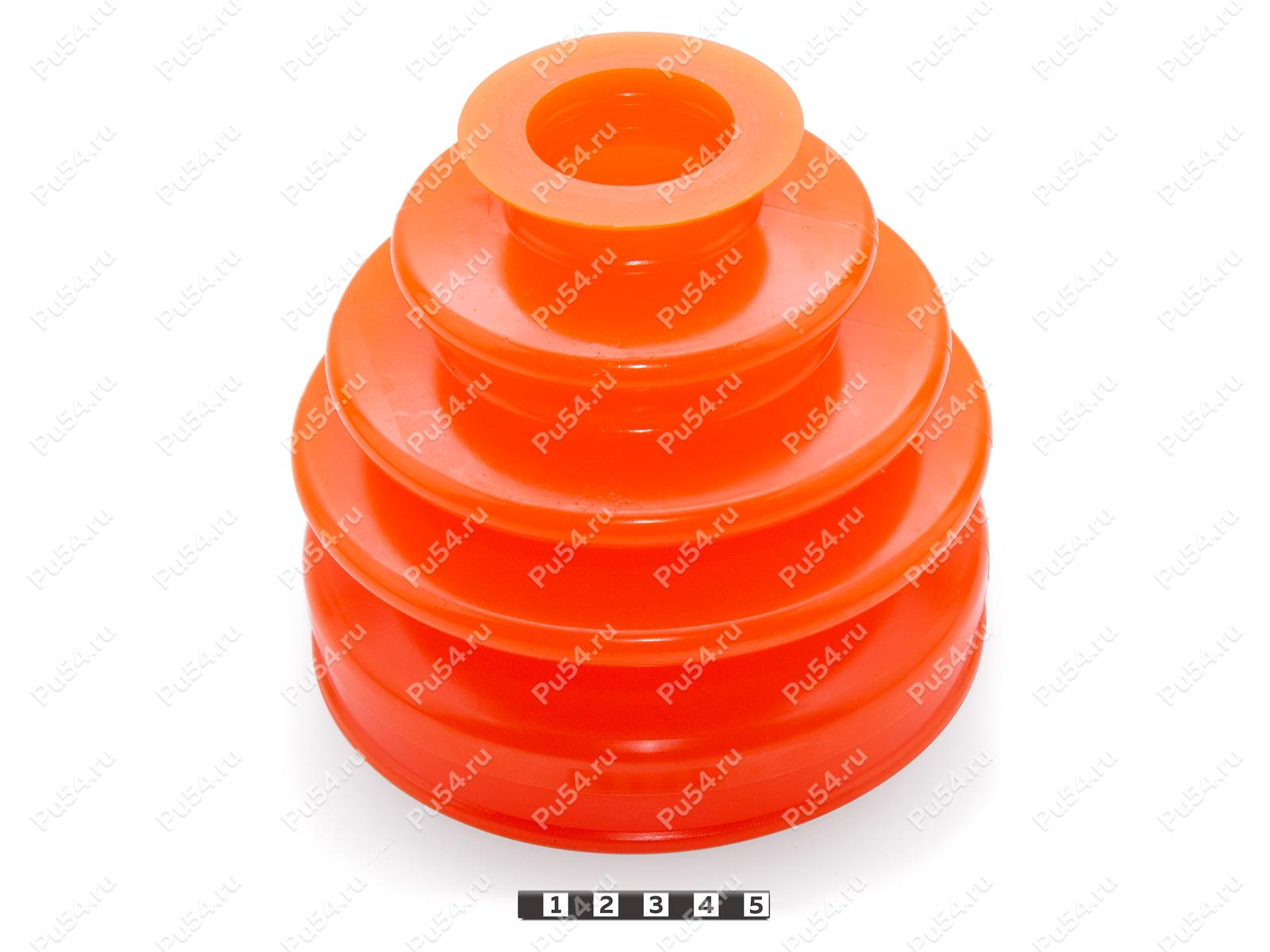 Пыльник D 140 х d 42 х H 140, Product Code 31-05-019, Polyurethane, PU54/M72/оранжевый, Image №1