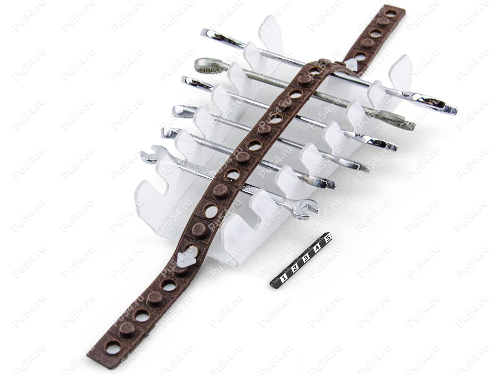 Wrench holder with strap (wall attachment), Product Code 56-20-015, Polyurethane, brown, Image №1