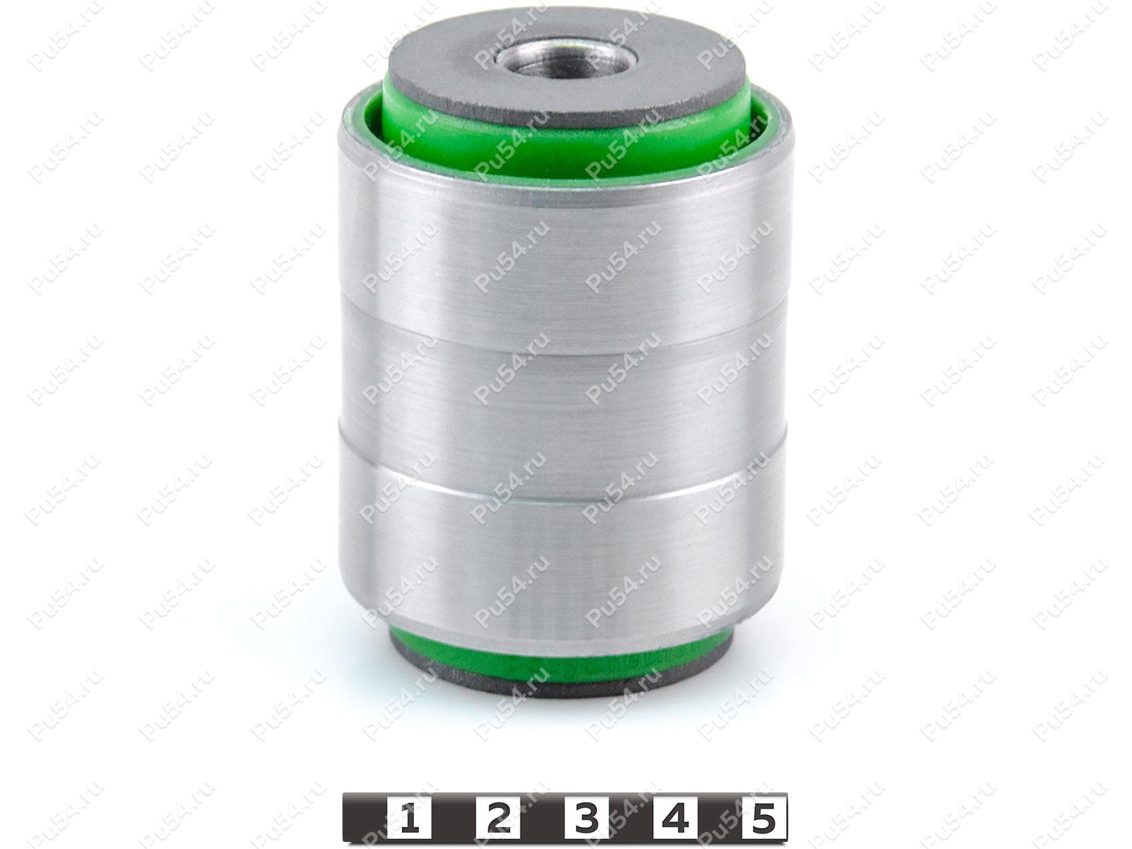 Lower control arm rear silent block, rear suspension, pressed-in, Product Code 10-06-1911, Polyurethane, PU54/M80/green, Image №1