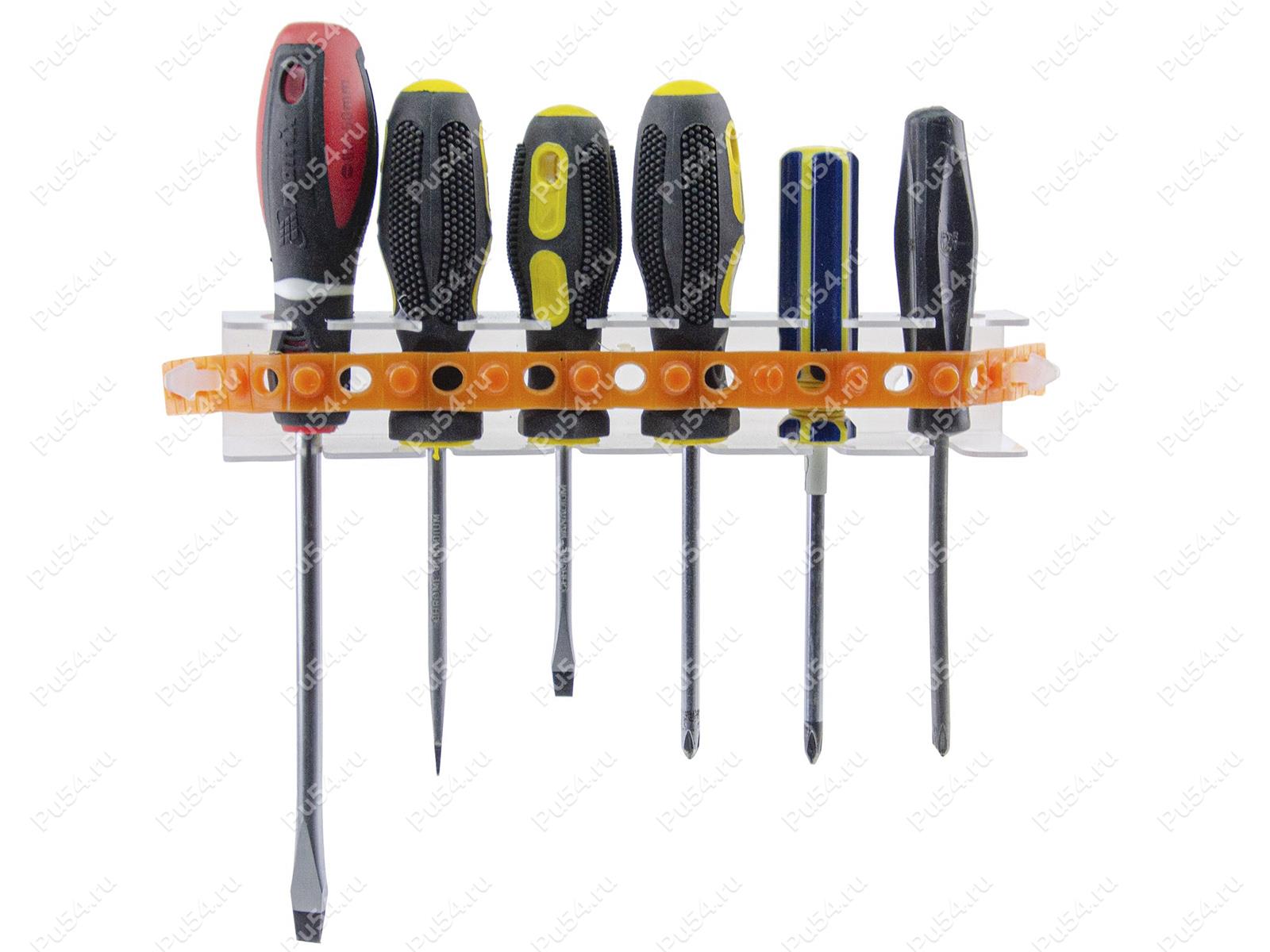 Screwdriver holder with strap (wall attachment), Product Code 56-20-014, Polyurethane, brown, Image №1