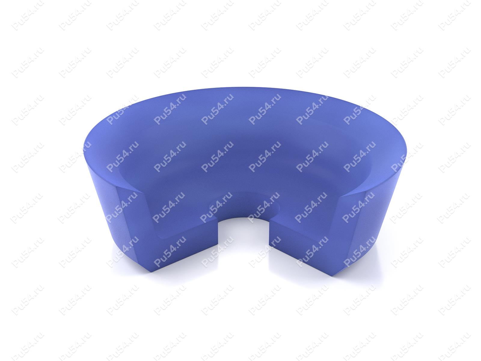 Манжета 28 28x10-7/2, аналог ГОСТ 6678-53, Product Code 70-08-943504, Polyurethane, PU54/M87/синий, Image №1