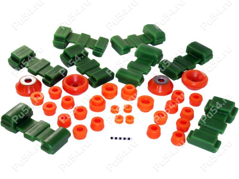 Silent blocks and cushions set for UAZ-452, Product Code 14-21-006, Polyurethane, Image №1