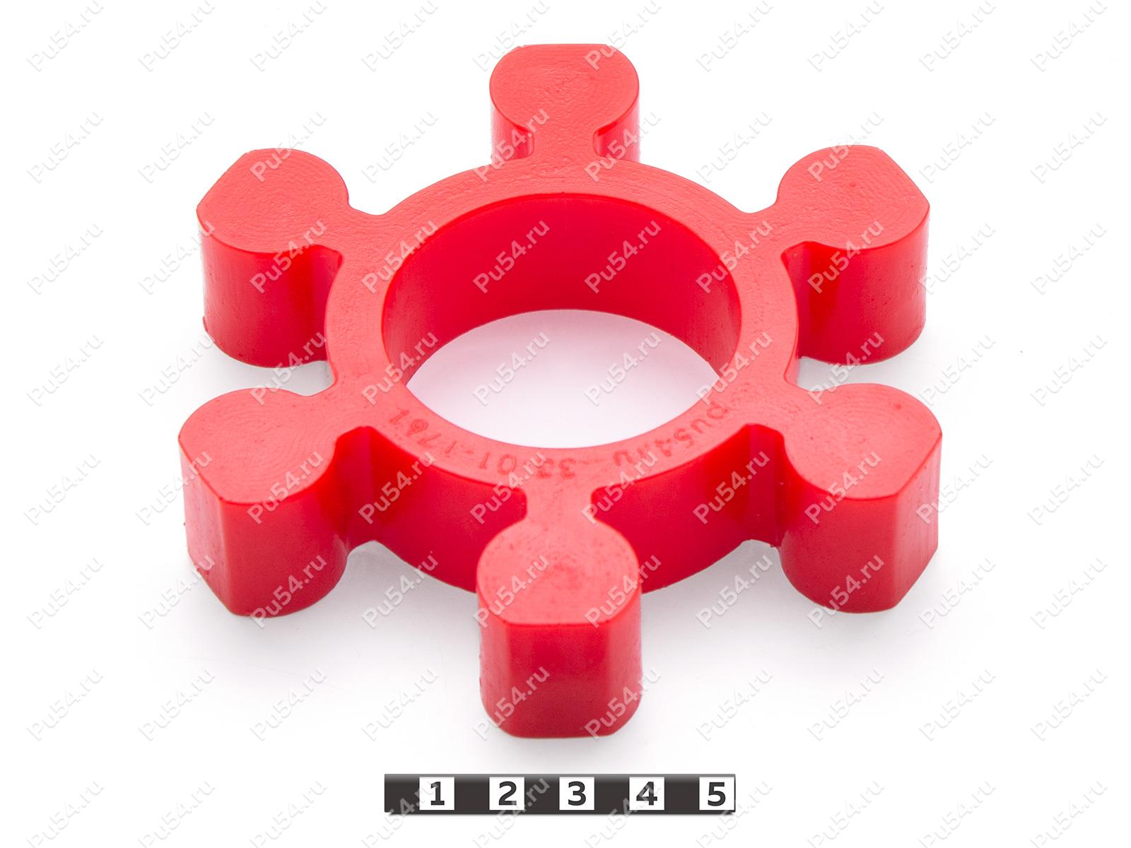Вставка упругой муфты D124 x d54 x H25, Product Code 33-01-1761, Polyurethane, PU54/M92/красный, Image №1