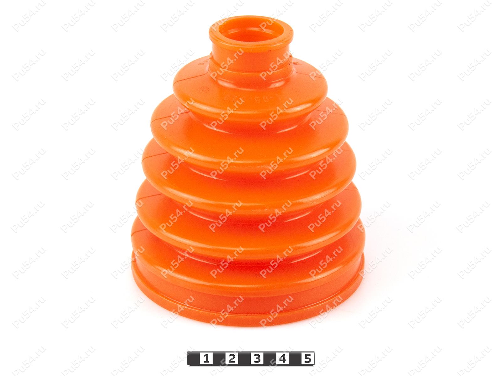 CV-joint dust boot (outer), front suspension, Product Code 1-05-030, Polyurethane, PU54/M71/orange, Image №1