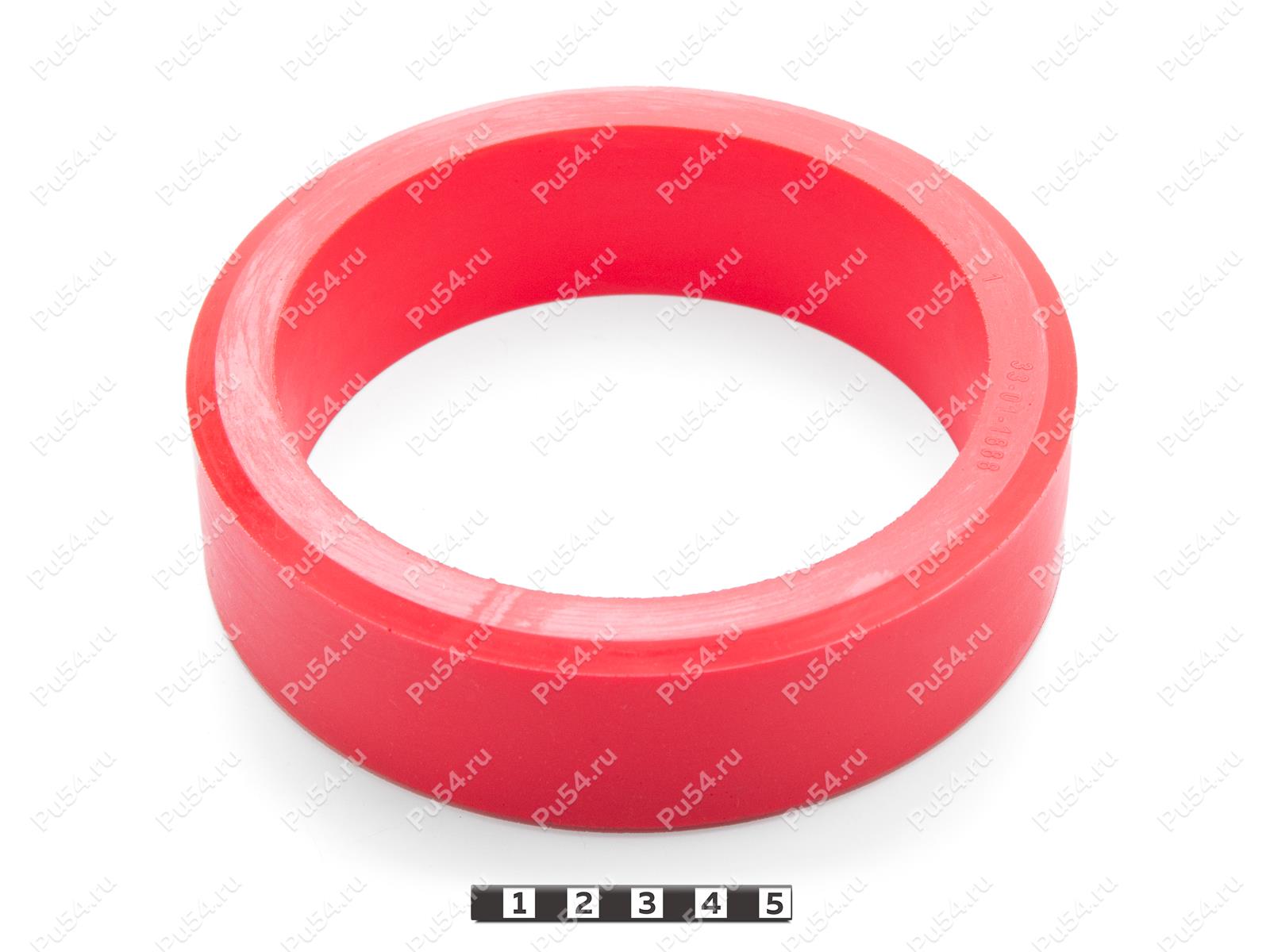 Каток (бандаж) прижимного ролика D150 x d120 x H40, Product Code 33-01-1888, Polyurethane, PU54/K65/красный, Image №1
