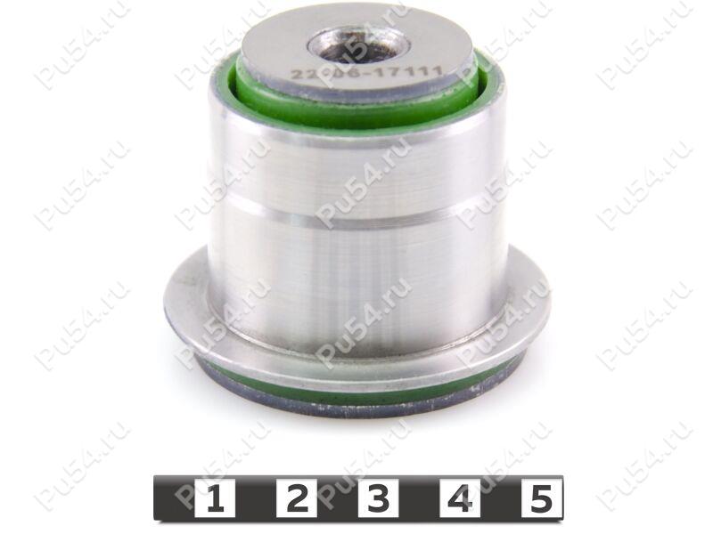 Upper arm silent block, front suspension, pressed-in, Product Code 22-06-17111, Polyurethane, PU54/M80/green, Image №1