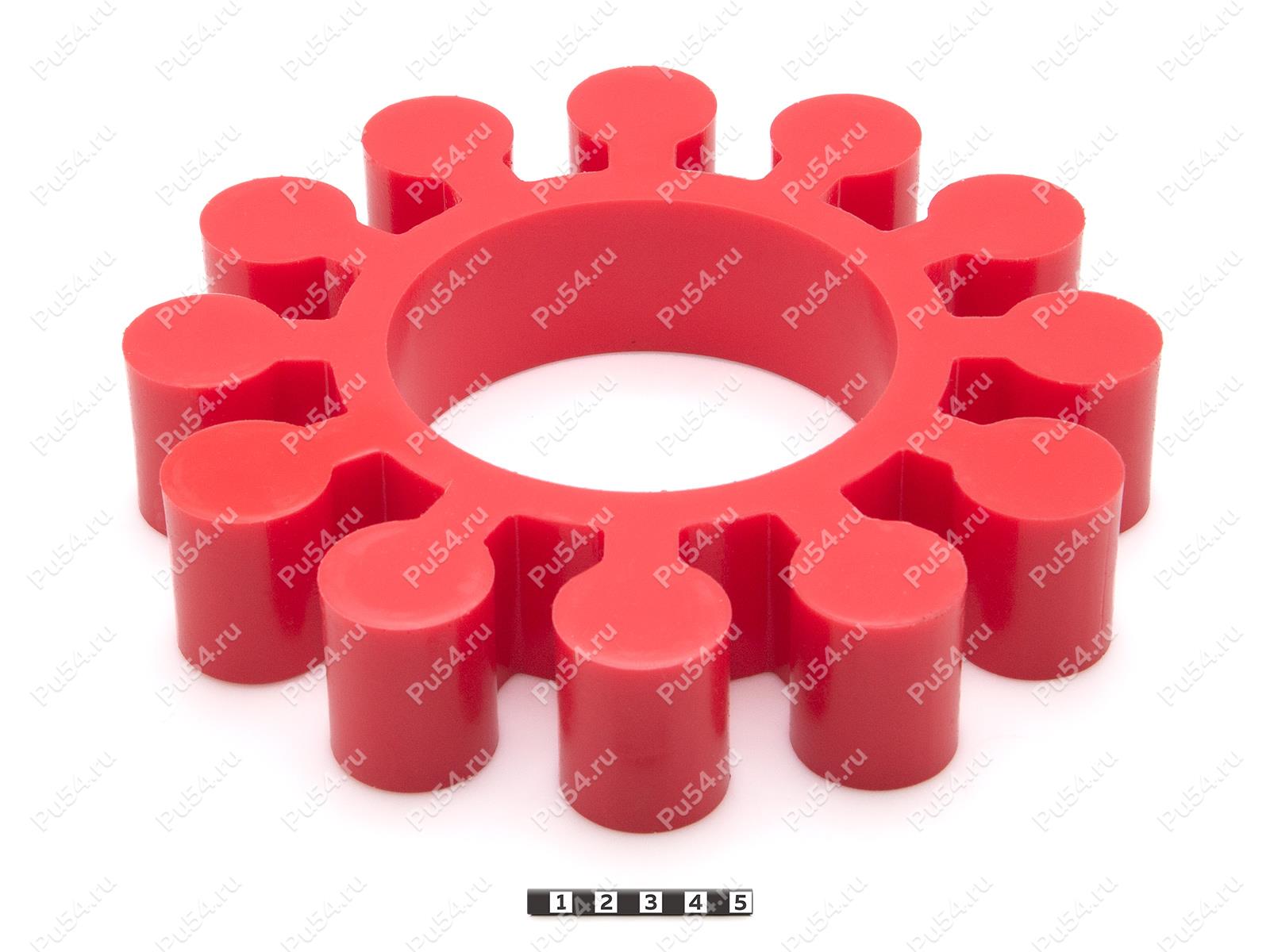 Вставка упругой муфты эластичная (звездочка) D 260 x d 155 x H 50, Product Code 33-01-1508, Polyurethane, PU54/M92/красный, Image №1