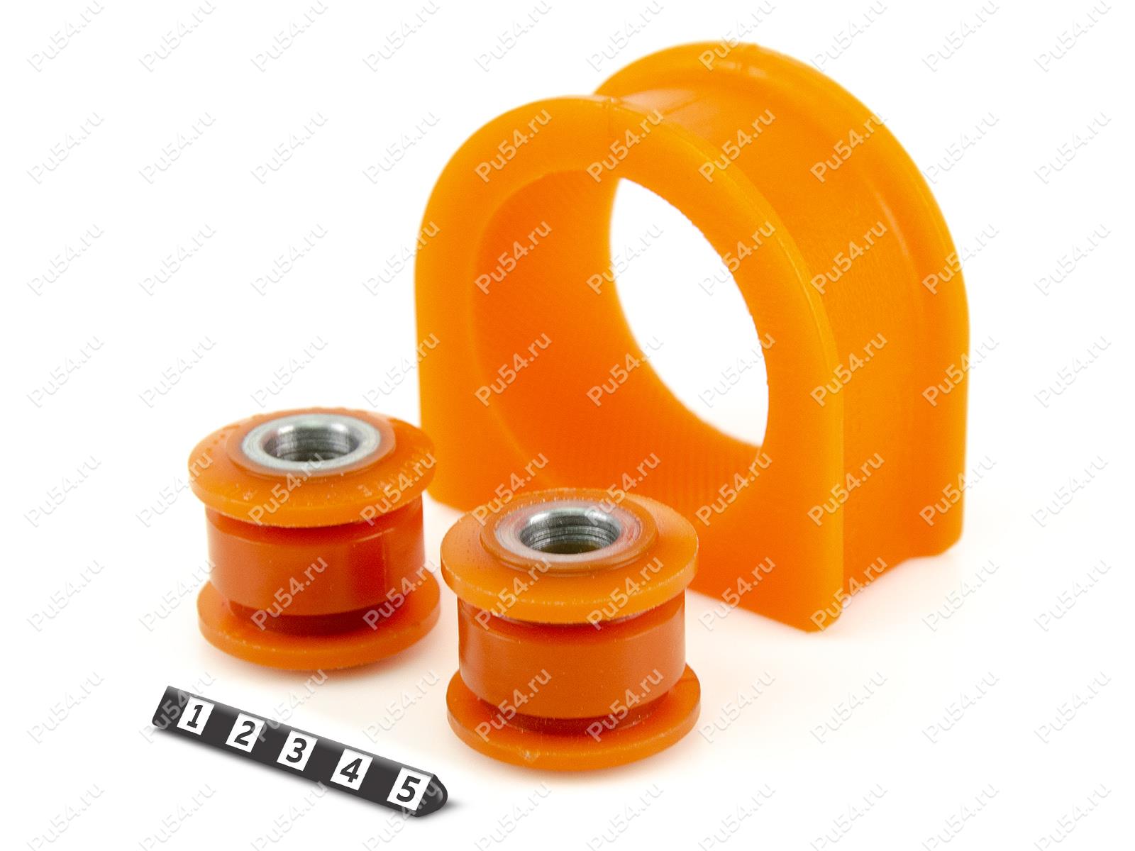 Steering rack silent blocks set (including cushion, 3 pcs)., Product Code 1-20-229-3, Polyurethane, Image №1