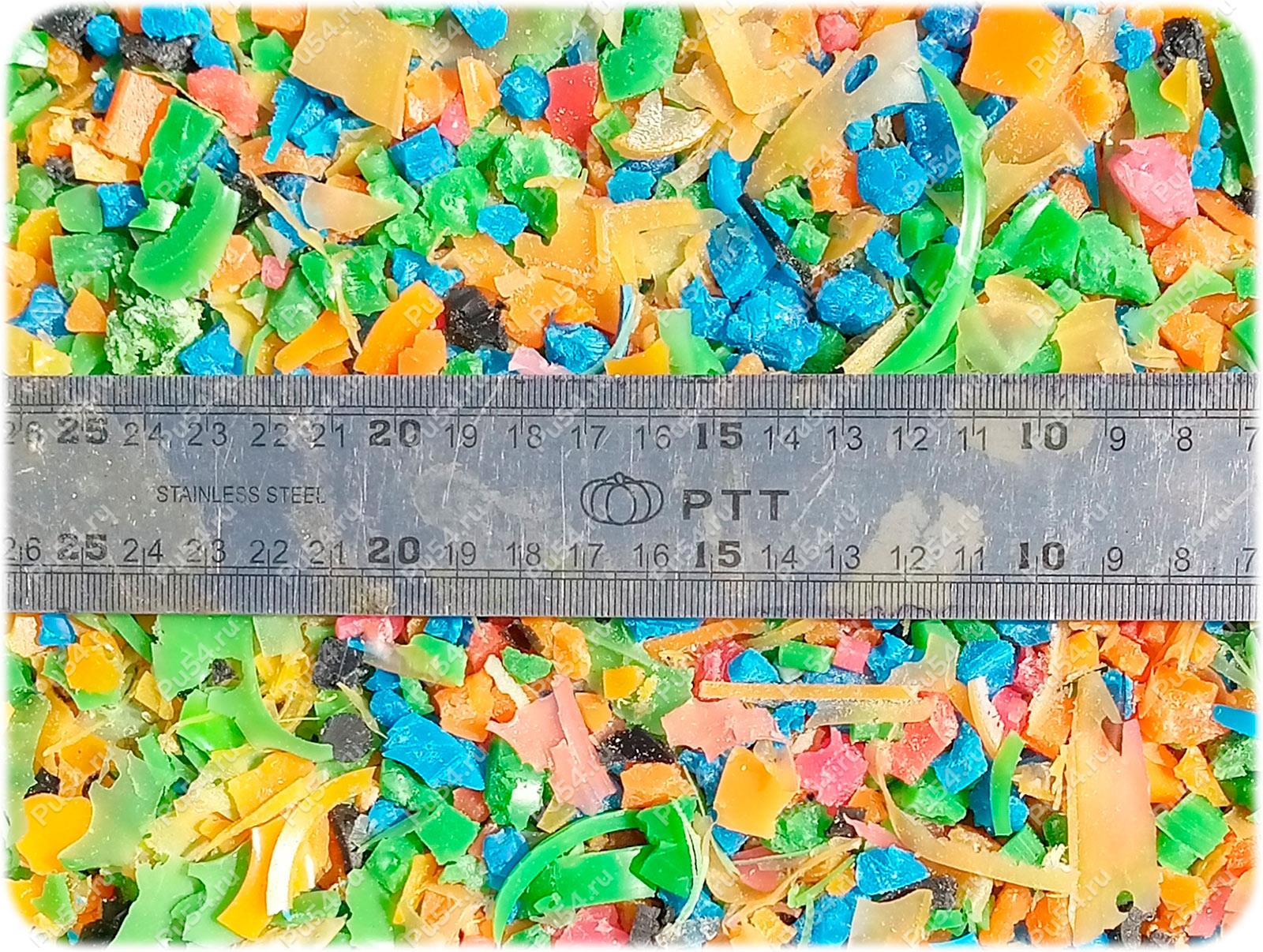 Urethane crumbs, more than 5 mm, Product Code 34-08-003-3, Polyurethane, blue, Image №1