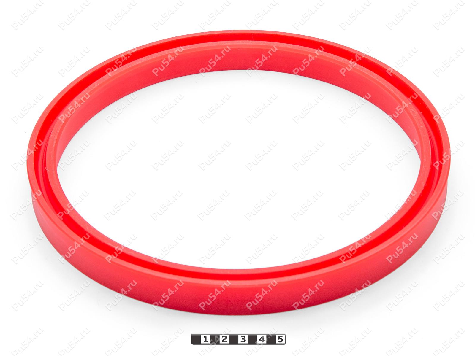 Уплотнение штока В3 220-250-22,7, Product Code 33-78-238, Polyurethane, PU54/M92/красный, Image №1