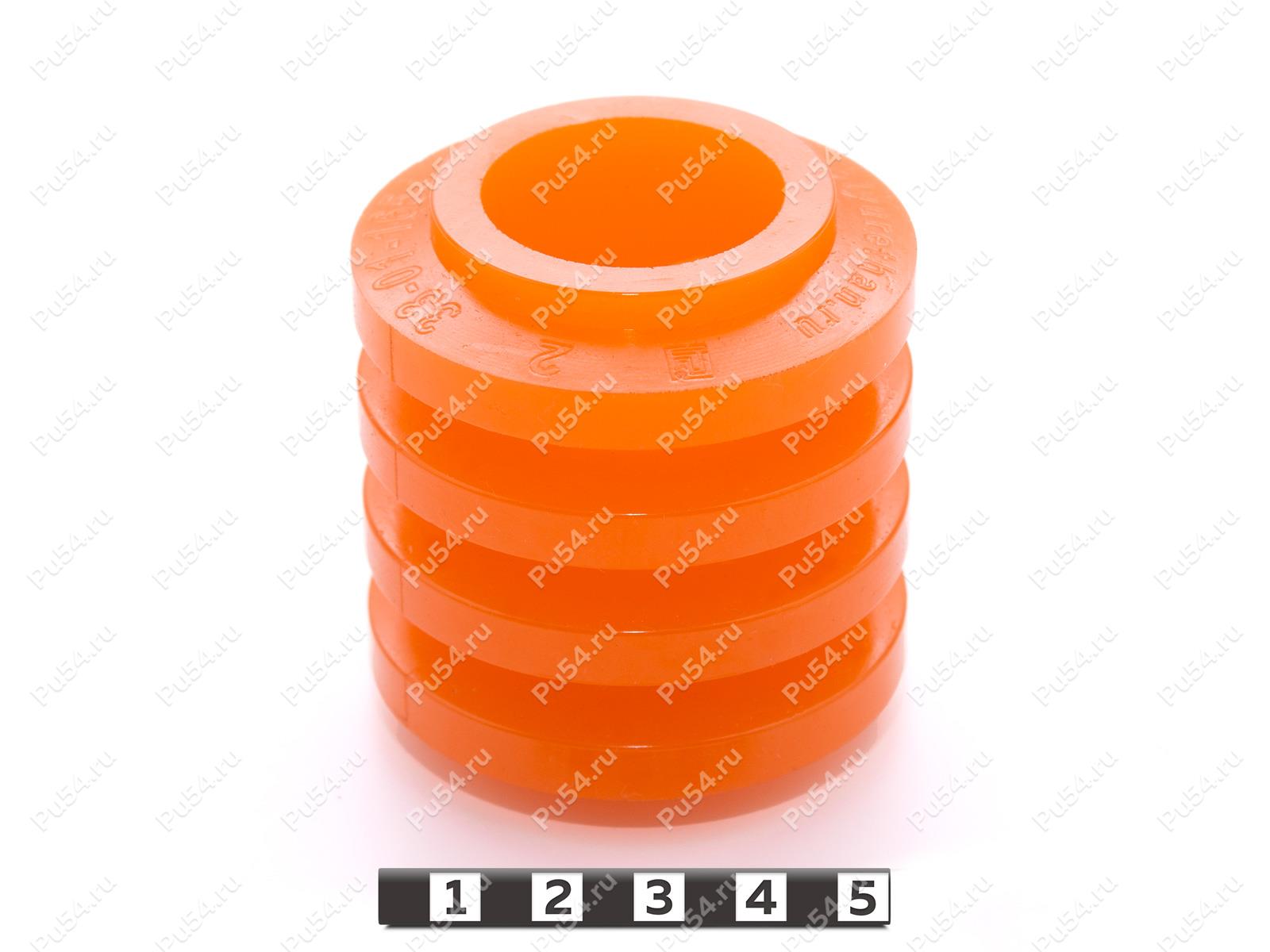 Втулка МУВП D56 x d30 x H60, Product Code 33-01-1654, Polyurethane, PU54/M72/оранжевый, Image №1