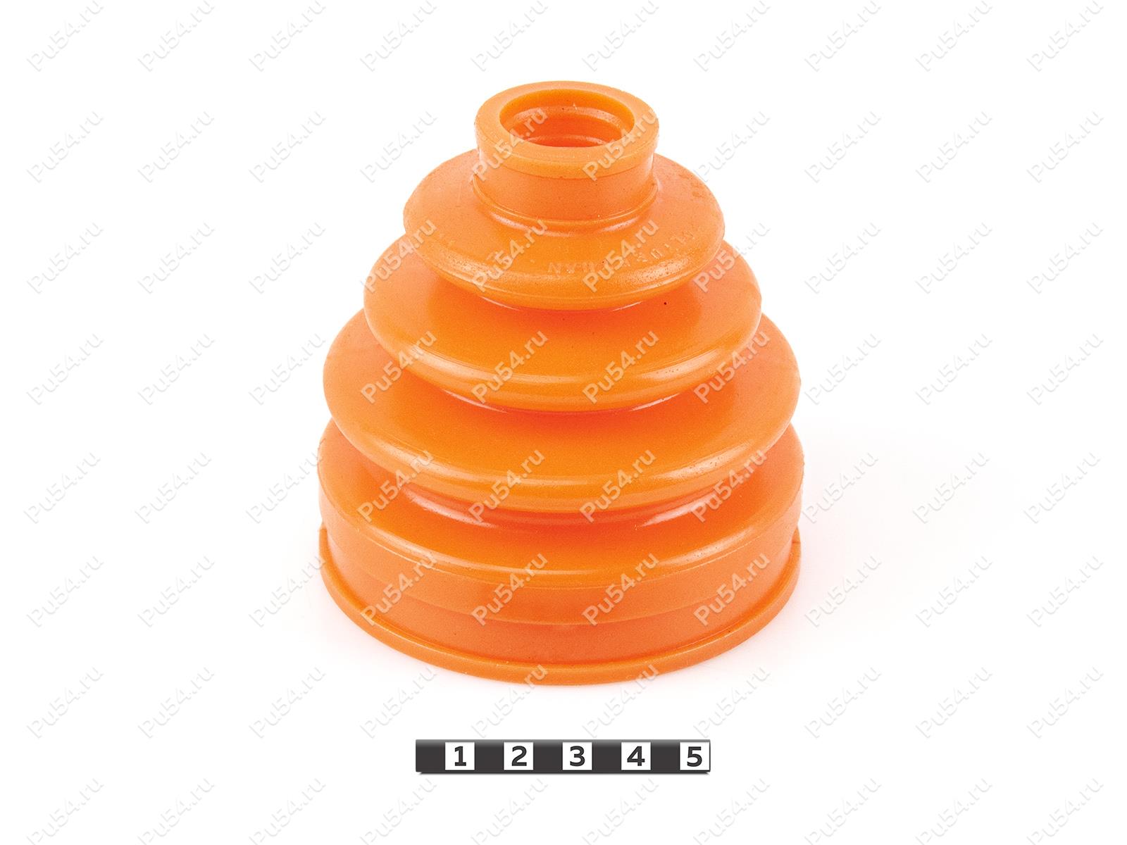 CV-joint dust boot (outer), front suspension, Product Code 1-05-021, Polyurethane, PU54/E72/red, Image №1