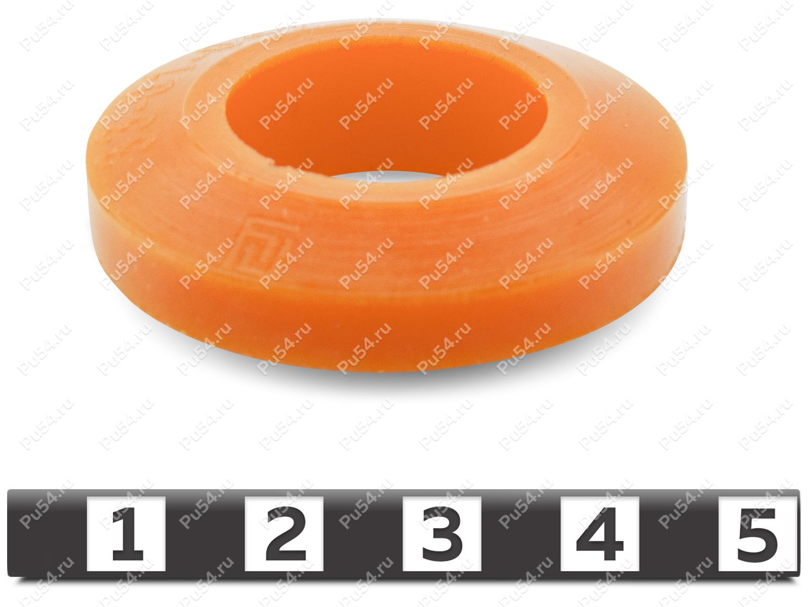 Pin bush coupling replacement ring K4, Product Code 33-01-047-K4, Polyurethane, PU54i/K72/темно-оранжевый, Image №1