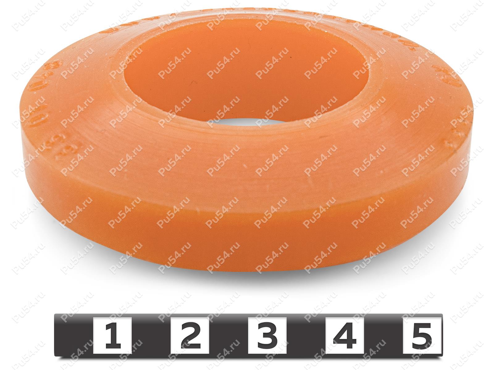 Pin bush coupling replacement ring K6, Product Code 33-01-048-K6, Polyurethane, PU54/M72/оранжевый, Image №1