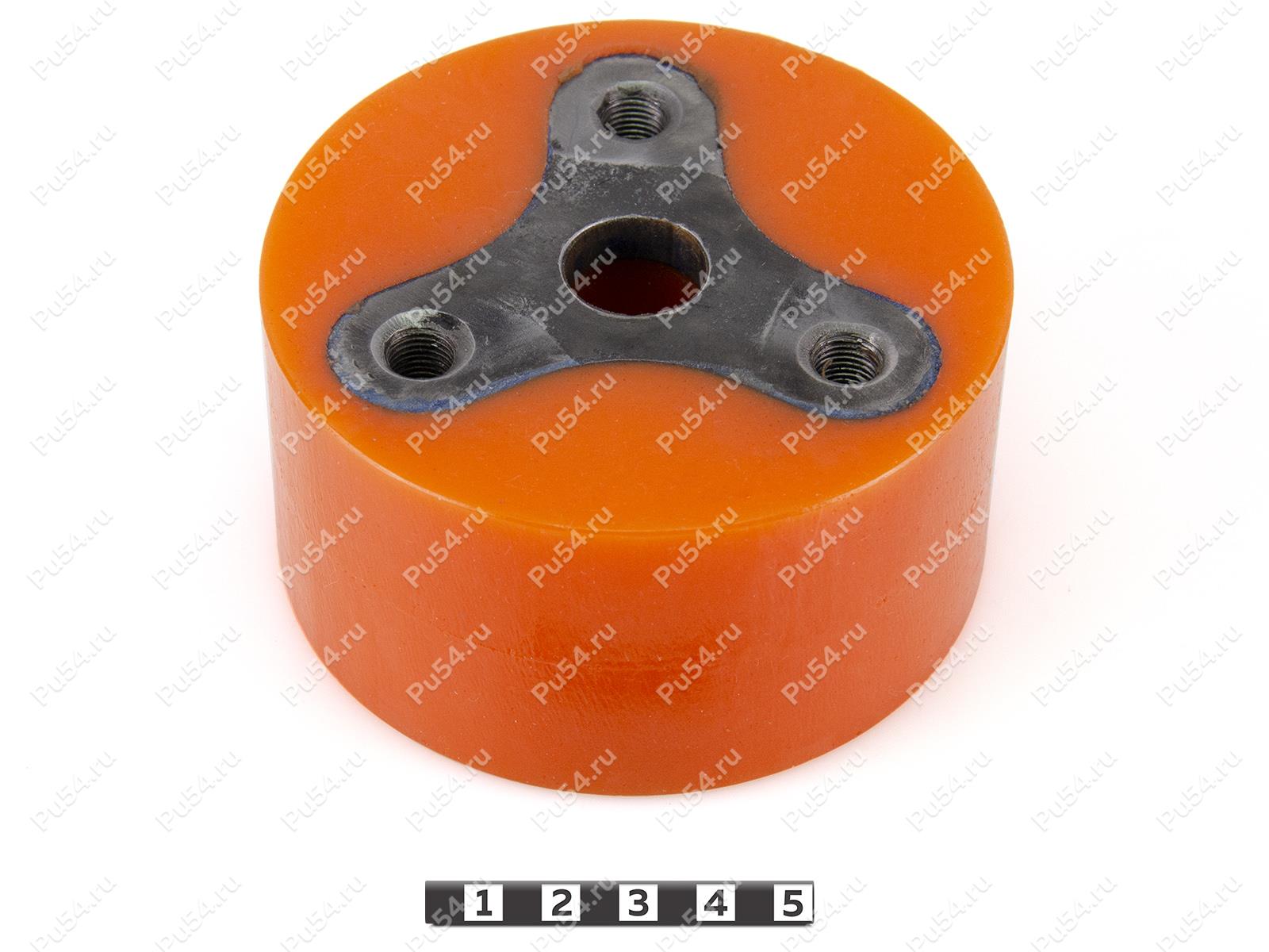 Elastic coupling D 100 x d 19 x H 50 mm (restoration), Product Code 333-01-949, Polyurethane, PU54/M72/оранжевый, Image №1