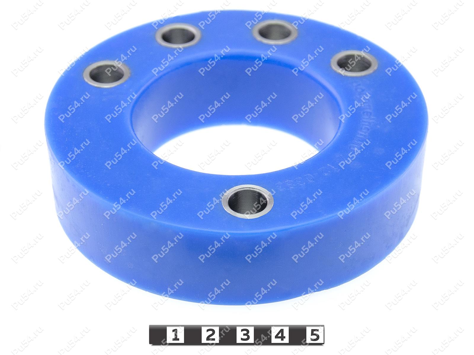 Front shock absorber strut spacer (lift+ 30 mm), Product Code 7-12-0383, Polyurethane, PU54/M87/blue, Image №1