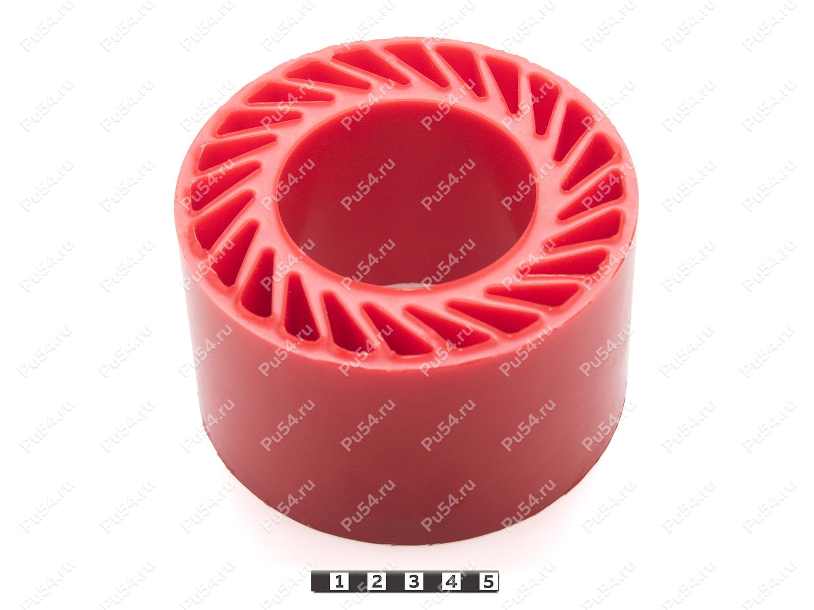 Ролик no-crush D 120 х d 70 х H75, Product Code 33-01-1487, Polyurethane, PU54/K60/красный, Image №1