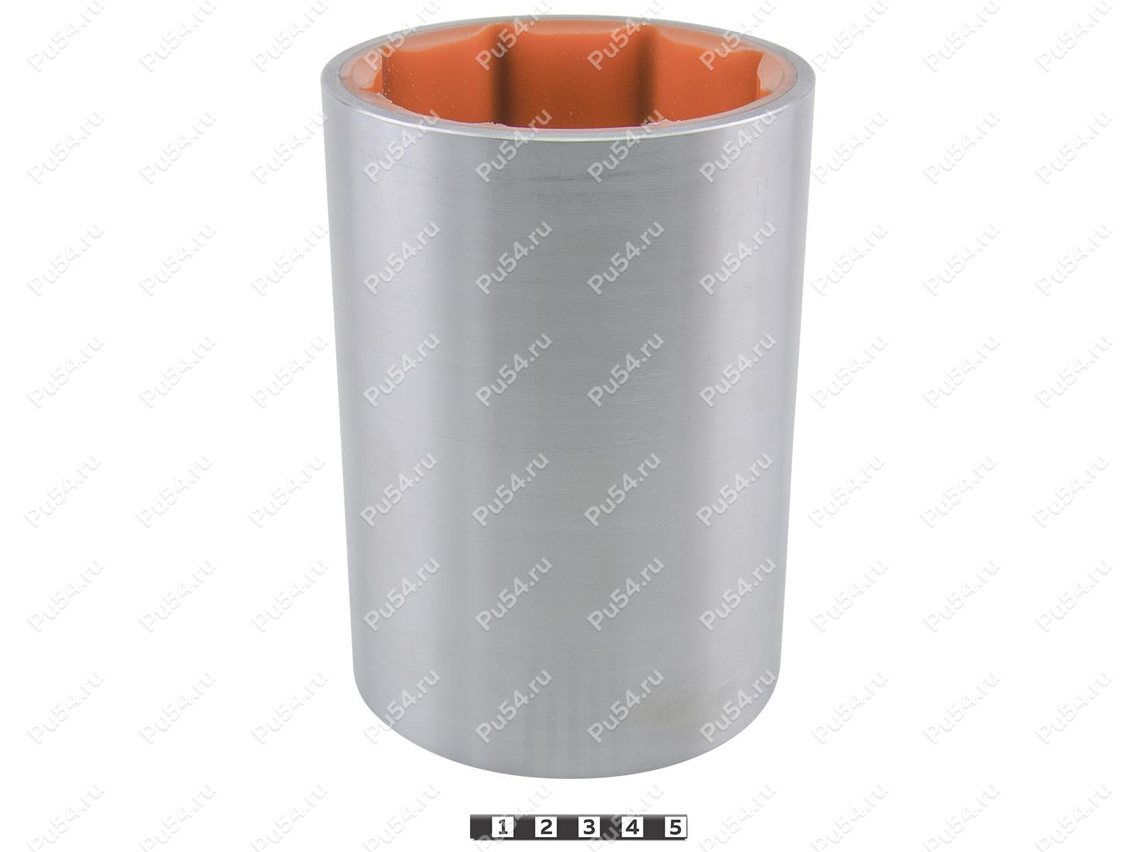 Polymer-metal bearing D 115 x d 90 x H 160, Product Code 33-01-1207, Polyurethane, PU54i/K72/темно-оранжевый, Image №1